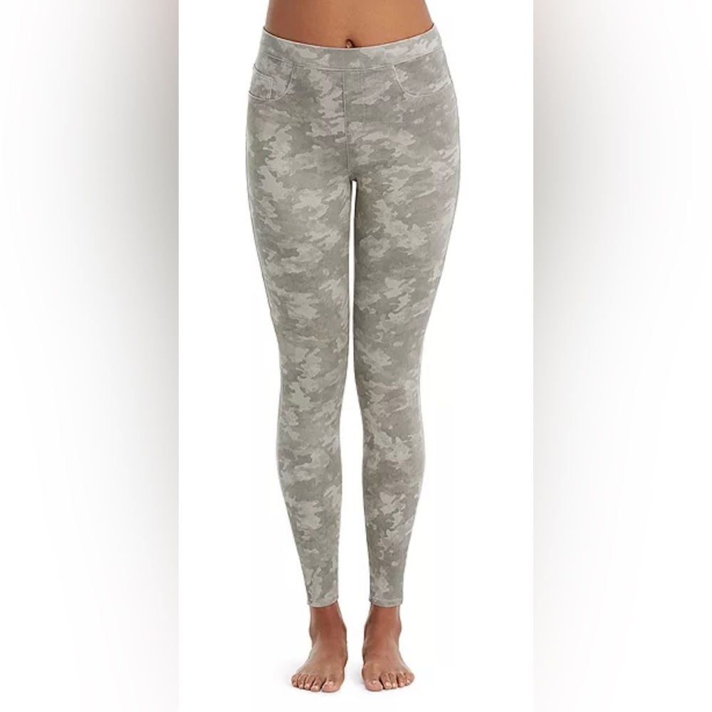 SPANX 👖 JEAN-ISH Leggings in Stonewash Camo Size XL, NWOT